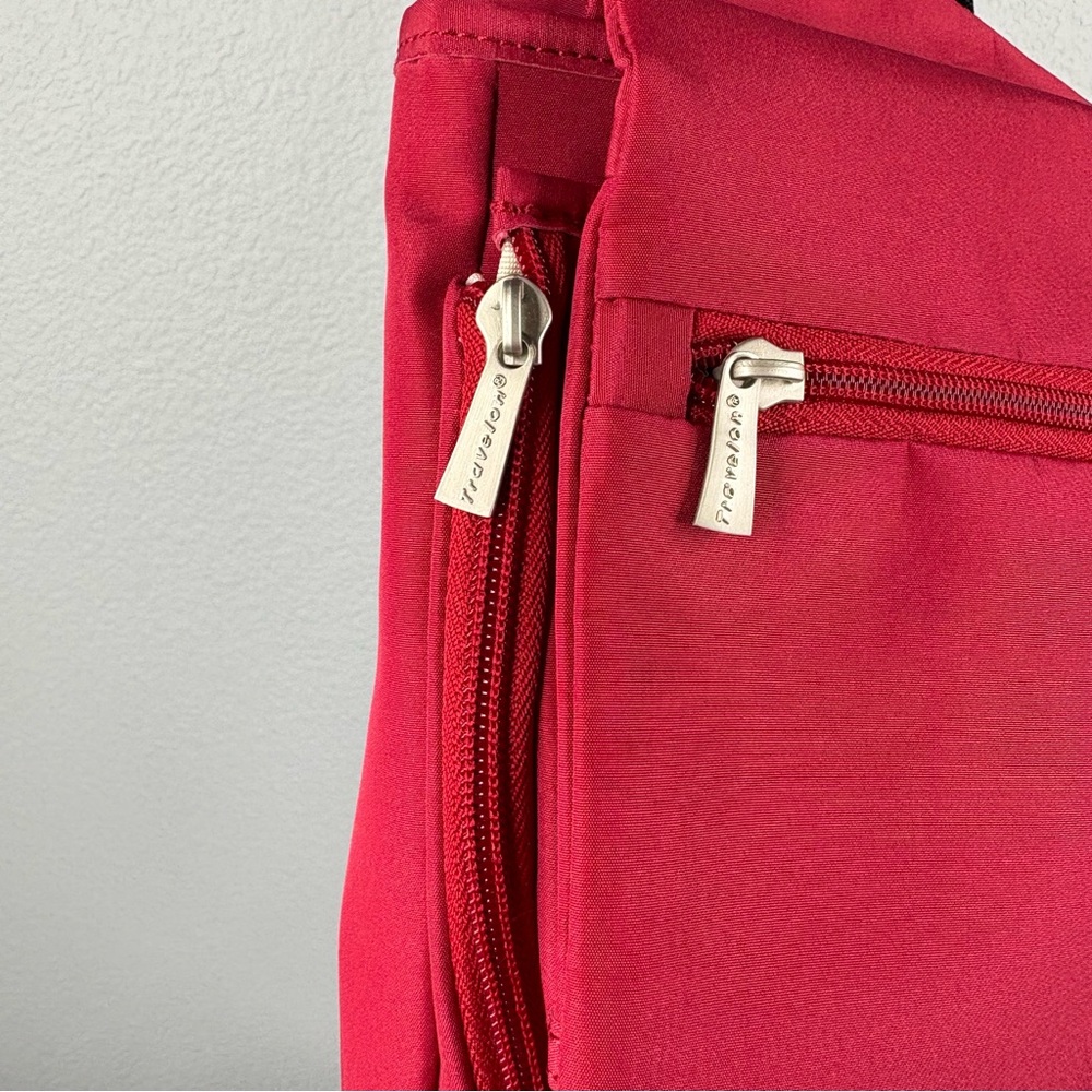 Travelon Red Crossbody Anti-Theft Organizer Travel Purse - Picture 3 of 12